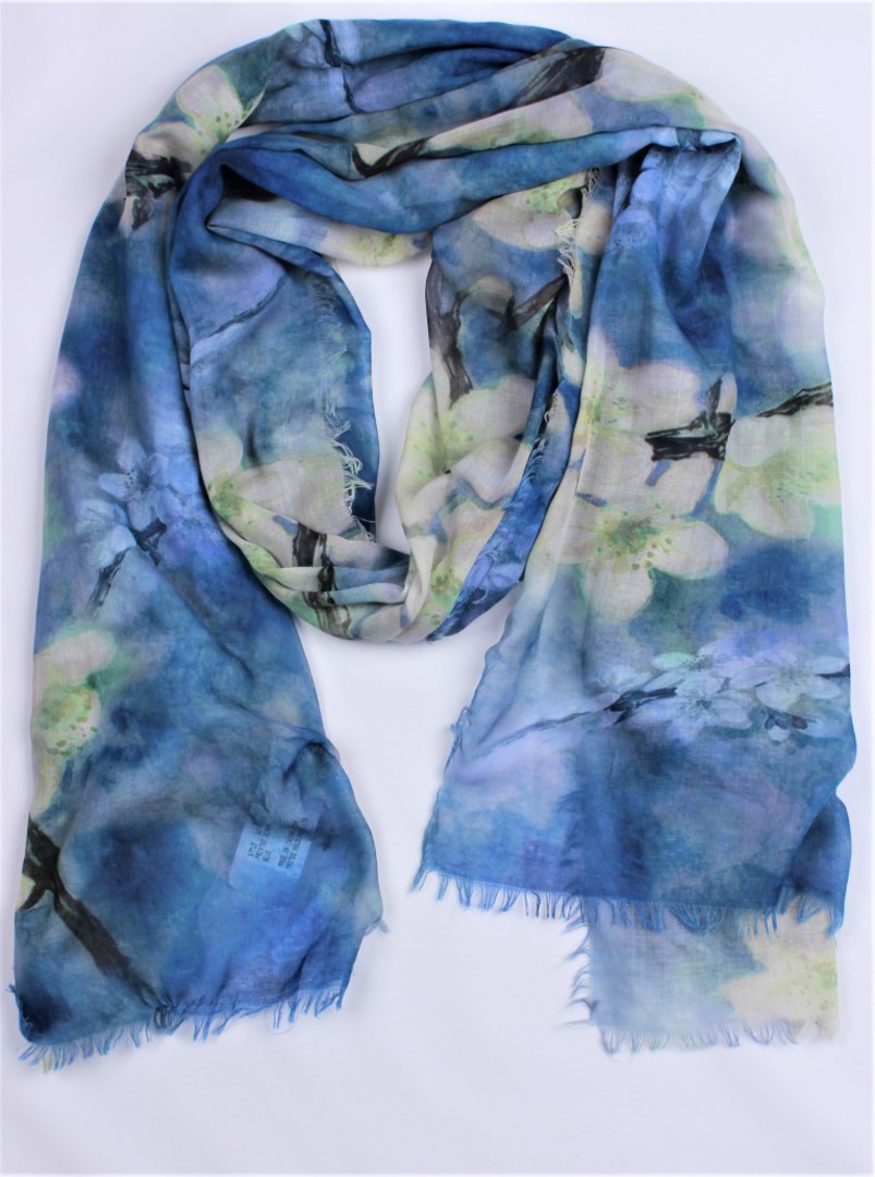 Alice & Lily printed  scarf blue Style:SC/4571/BLUE image 0